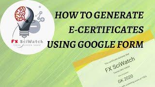 How to Generate E-Certificate using Google Form  E-Certificates using Certifyem  FX