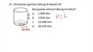 Ujian sd perhatikan gambar  berapakah volume tabung tersebut