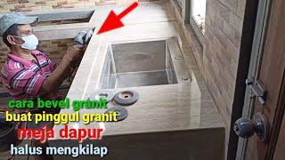 how to bevel granite make a hip granite kitchen countertop smooth shiny