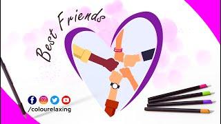 الصديق اللي بجد  Best friends  كيف تختار صديقك  coloring  تلوين