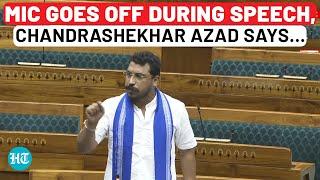 Angry Chandrashekhar Azad Tells BJP MPs Ruk Jao Mic Off Amid Speech Slams Vinesh Phogat Exit