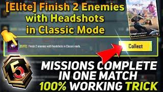 Elite Finish 2 Enemies with Headshots in Classic Mode Bgmi Week7 mission