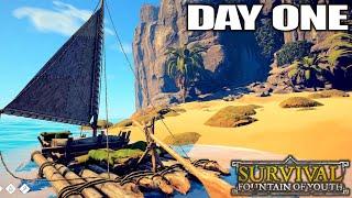 Open World Survival Day One  Survival Fountain of Youth Gameplay  Part 1