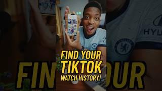 Find Your TikTok Watch History #shorts