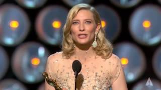 Cate Blanchett winning Best Actress for Blue Jasmine