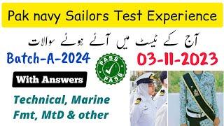 Pak navy Test Preparation 2023  Pak navy Today Test Experience  Batch-A-2024