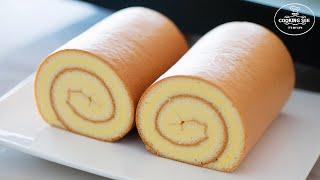 How to make swiss roll cake  Basic roll cake Recipe  Easy roll cake