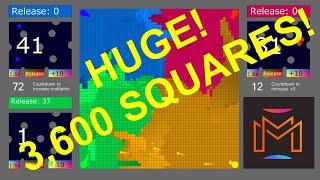 Huge Battle 3600 Squares Episode 12 - Territory War Algodoo Marble Race