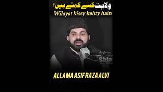 Wilayat kissy kehty hain?Allama Asif Raza Alvi#shorts #viralvideo #whatsappstatus