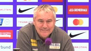 Austria Klagenfurt-Trainer Peter Pacult  - die Pressekonferenz nach dem Sieg bei FK Austria Wien