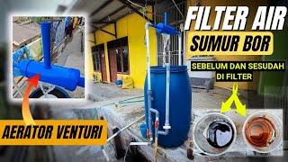 AERATOR BARU‼️ Filter air sumur bor bau besi dan berkarat terpasang di rumah kontrakan Samarinda