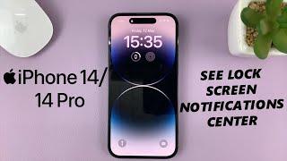 iPhone 1414 Pro How To See Notifications Center On Lock Screen