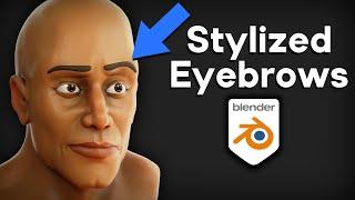 How to Create Stylized Eyebrows on Characters in Blender Tutorial