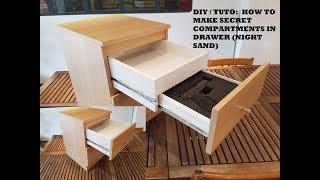 DIY  TUTO  How to make secret compartments in drawer With an IKEA Malm Nightstand
