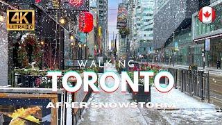   Toronto Winter Walk - Exploring King Street in the Snow  Toronto City Walk  4K HDR 60fps 