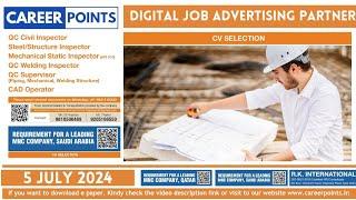 Urgent Hiring for Saudi Arabia and Kuwait Apply Now 5 July 2024 @career-points