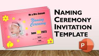 How to Design Naming Ceremony Invitation Card in PowerPoint  PowerPoint Template Design