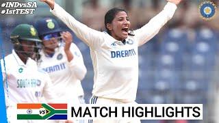 India Women vs South Africa Women 1st Test Day 3 Highlights 2024  INDW vs SAW 1st Test Highlights