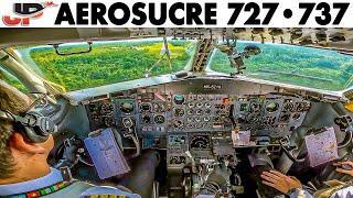 AeroSucre Boeing 727 & 737 Cockpit to Colombian Jungle Airports