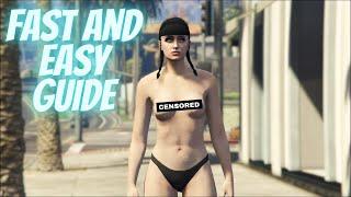 *updated 2023* how to get No Top on female character glitch FULL TUTORIAL  Topless female glitch