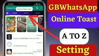 GB WhatsApp Contact Online Toast Setting  GB WhatsApp Online Ringtone Setting  Online Tost 