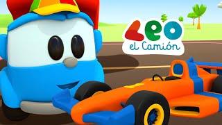 Leo el Camion - Coches de carreras con Leo y los robots - Carritos para niños