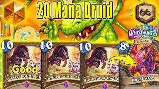 Tripe 10 Mana Spells in 1 GAME With 20 Mana Druid Deck At Whizbangs Workshop Mini-Set  Hearthstone