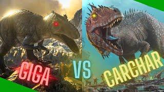Carcharodontosaurus vs Giganotosaurus  Who is the king of Ark?