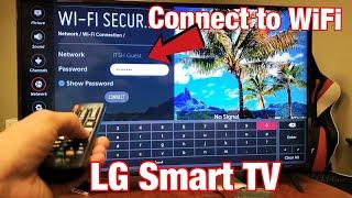 LG Smart TV How to ConnectSetup to WiFi Network