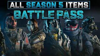 Modern Warfare 2 ALL SEASON 5 BATTLEPASS ITEMS Blackcell and 100 Tiers Review