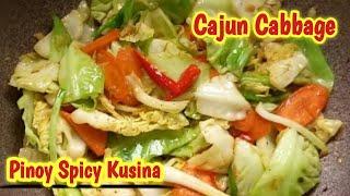 Cajun Recipe - Cabbage  Easy Cabbage Recipe - crunchy and sweet