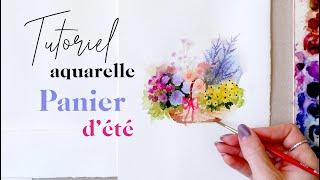 Tutoriel aquarelle  Panier dété 