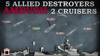 5 Destroyers ambush Italian Cruisers Battle of Cape Spada 1940 Documentary