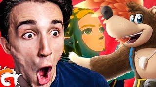 BANJO IN SMASH REACTION BoTW 2 & Animal Crossing E3 DIRECT