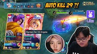 REAKSI CEWE LIAT LING BAGASDC AUTO LANGSUNG MENGAMUK KILL 29 PICK ANGELA  - MOBILE LEGENDS