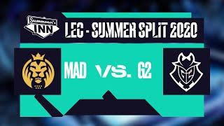 MAD vs G2  LEC Summer Split 2020 -  Day 11 GER