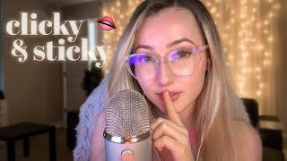 ASMR  Pure Sticky & Clicky Close Whispers for Sleep