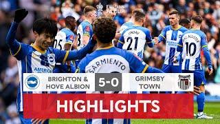 Ferguson & Mitoma Send The Seaguls Wembley Bound  Brighton 5-0 Grimsby  Emirates FA Cup 2022-23