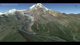 Trail to Mount Kazbek 5047m.