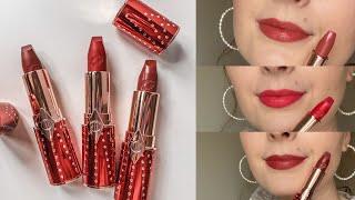 CHARLOTTE TILBURY LUNAR NEW YEAR LUCKY LIPSTICKS SWATCHES AND COMPARISONS