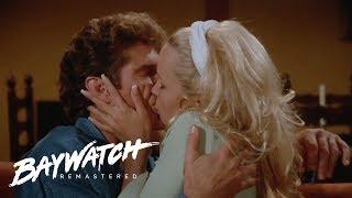 C.J Parker Kisses Mitch Whilst Acting Out A Scene On Baywatch  Baywatch Remastered