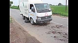 Road Sweeper Machine India  Tata Ace Mounted Sweeper  Road Cleaning Machine  www.sokhiindia.com