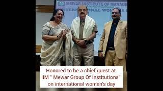 Chief guest at IIM “ Mewar Group Of Institutions  Bhartitanejasalps