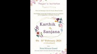 Karthik With Sanjana   Engagement Moments