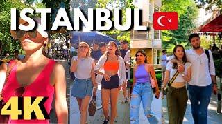 Walking in Baghdad Street Istanbul Turkey  4K summer tourism Bağdat Caddesi