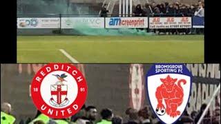 Police  Fights Flares Chaos Red card Redditch United vs Bromsgrove Sporting