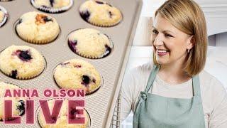 How to Make Blueberry Streusel Muffins  LIVESTREAM w Anna Olson