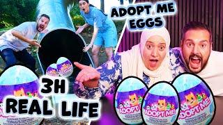 2 STUNDEN Adopt Me Eggs in Real Life öffnen mit Kaan & Dania