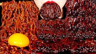 ASMR 짜장팽이버섯 트러플짜파게티 먹방 BLACK BEAN ENOKI MUSHROOMS TRUFFLE BLACK BEAN NOODLES EATING SOUNDS MUKBANG