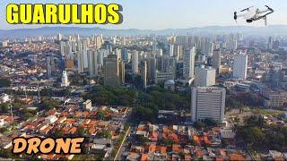 Drone voa em Guarulhos Área Central Viaduto Cidade de Guarulhos Dutra etc - Grande São Paulo